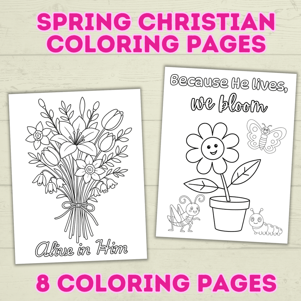 FREE Christian Spring Coloring Pages for Kids