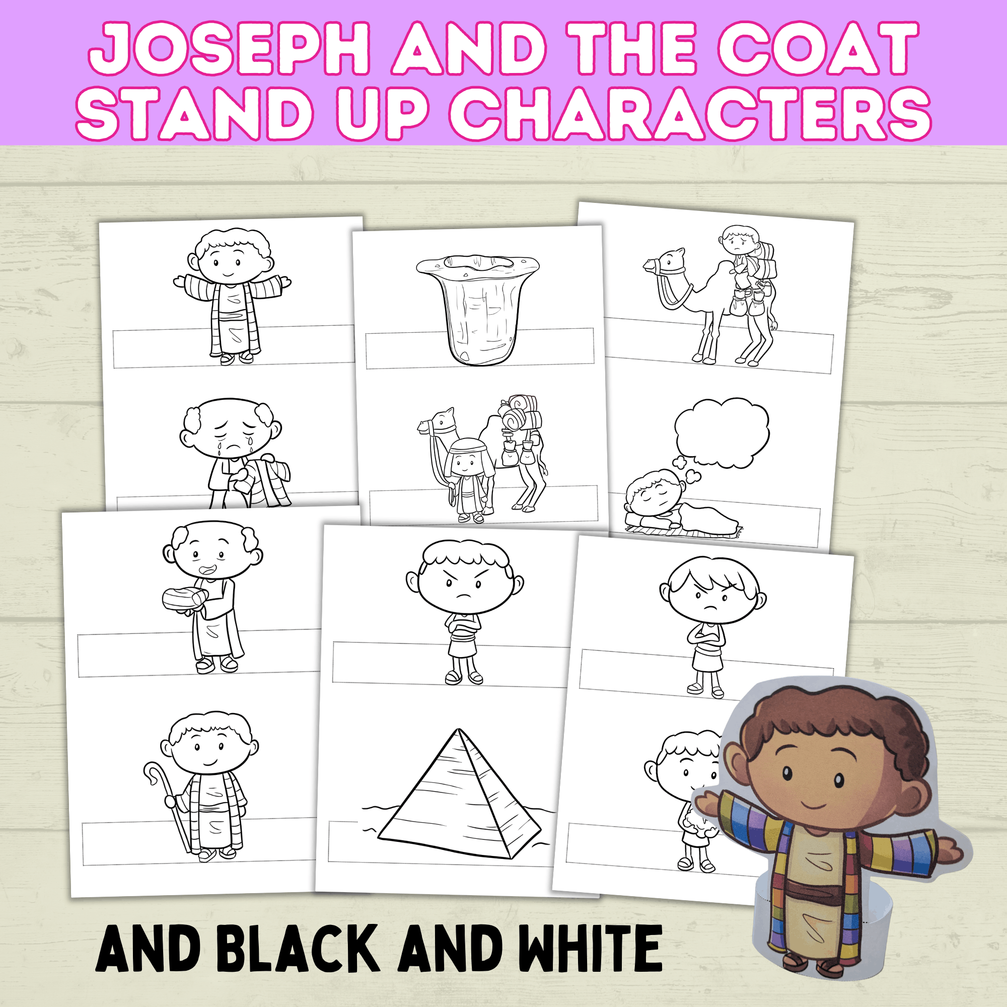 Joseph Bible Story Craft for Kids, Sunday School, Kids Ministry, Toddler, Old Testament