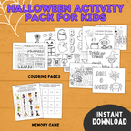 Halloween Activity Pack for Kids | Halloween Games | Halloween Activities | Kids Games | Party Games | Halloween Party | Printable Pack