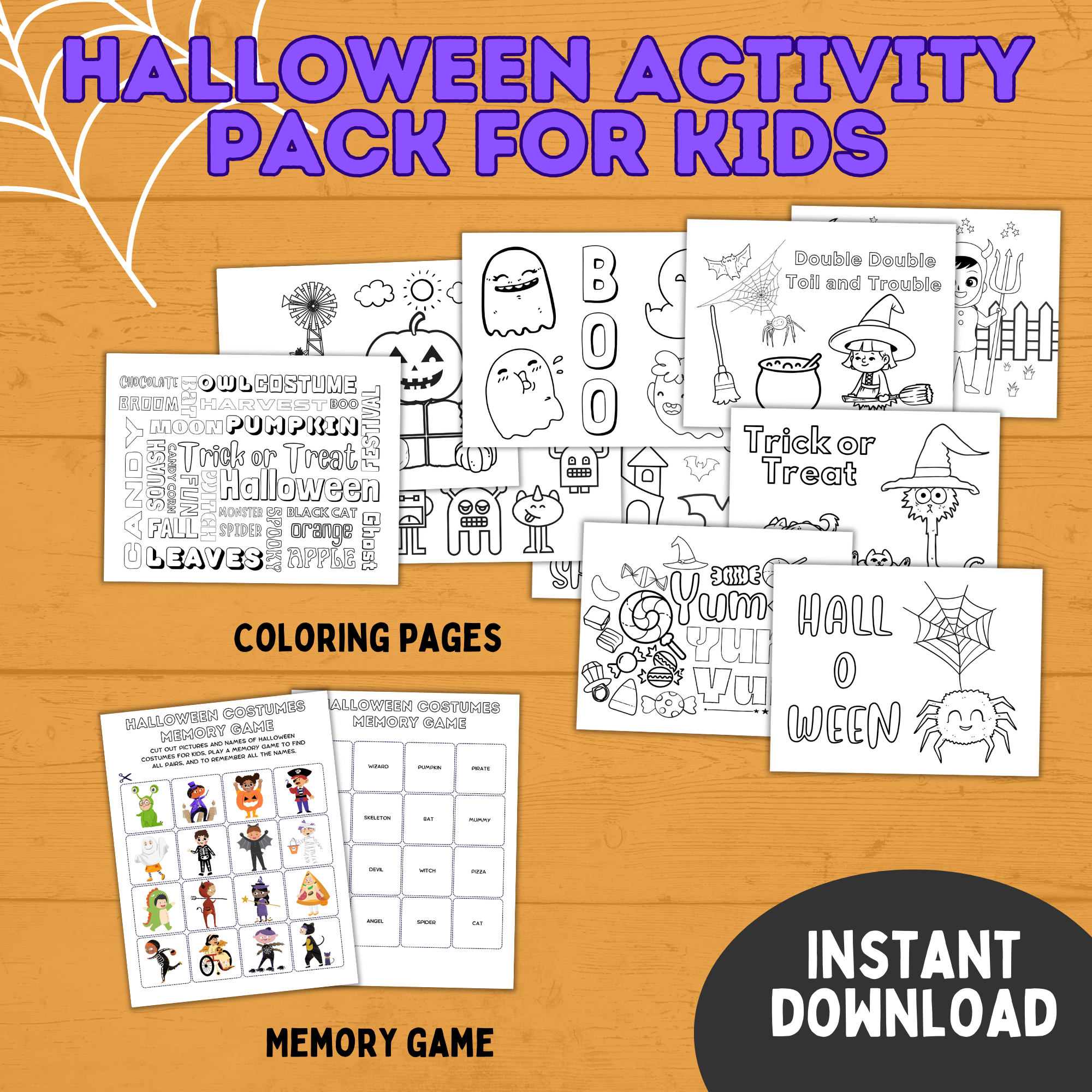 Halloween Activity Pack for Kids | Halloween Games | Halloween Activities | Kids Games | Party Games | Halloween Party | Printable Pack