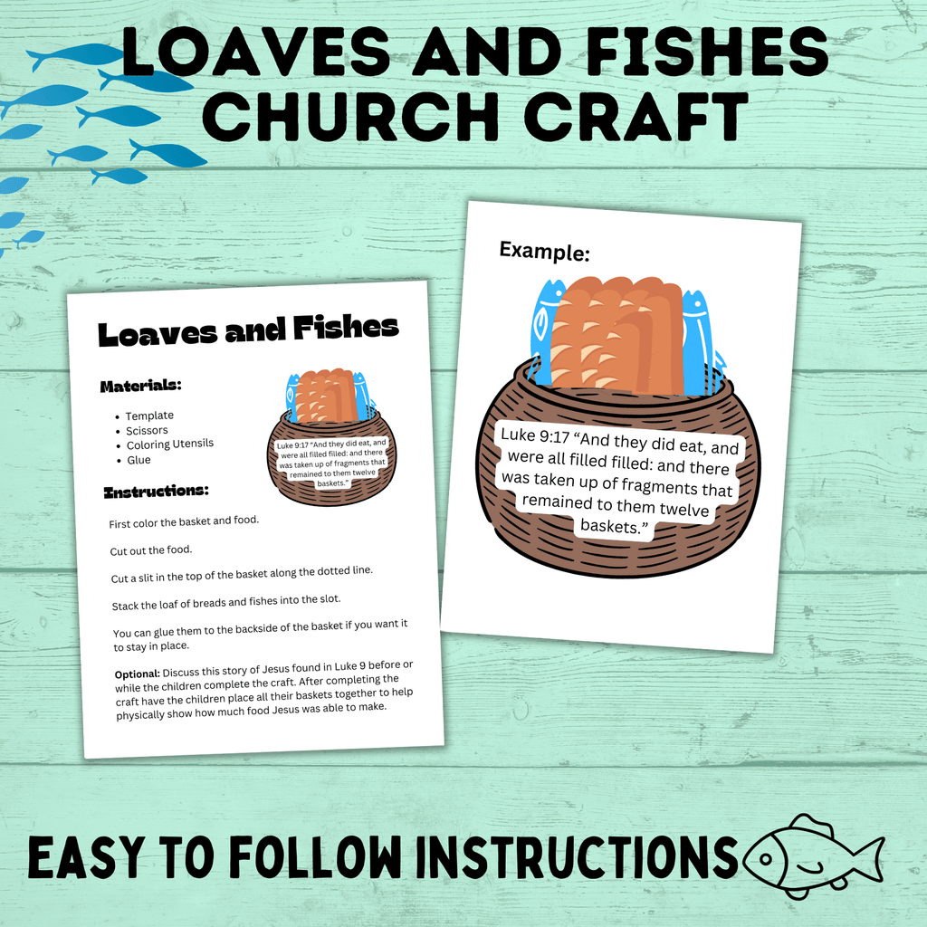 Loaves and Fishes Craft for Sunday School | Jesus Craft | Primary Craft | Sunday School Craft