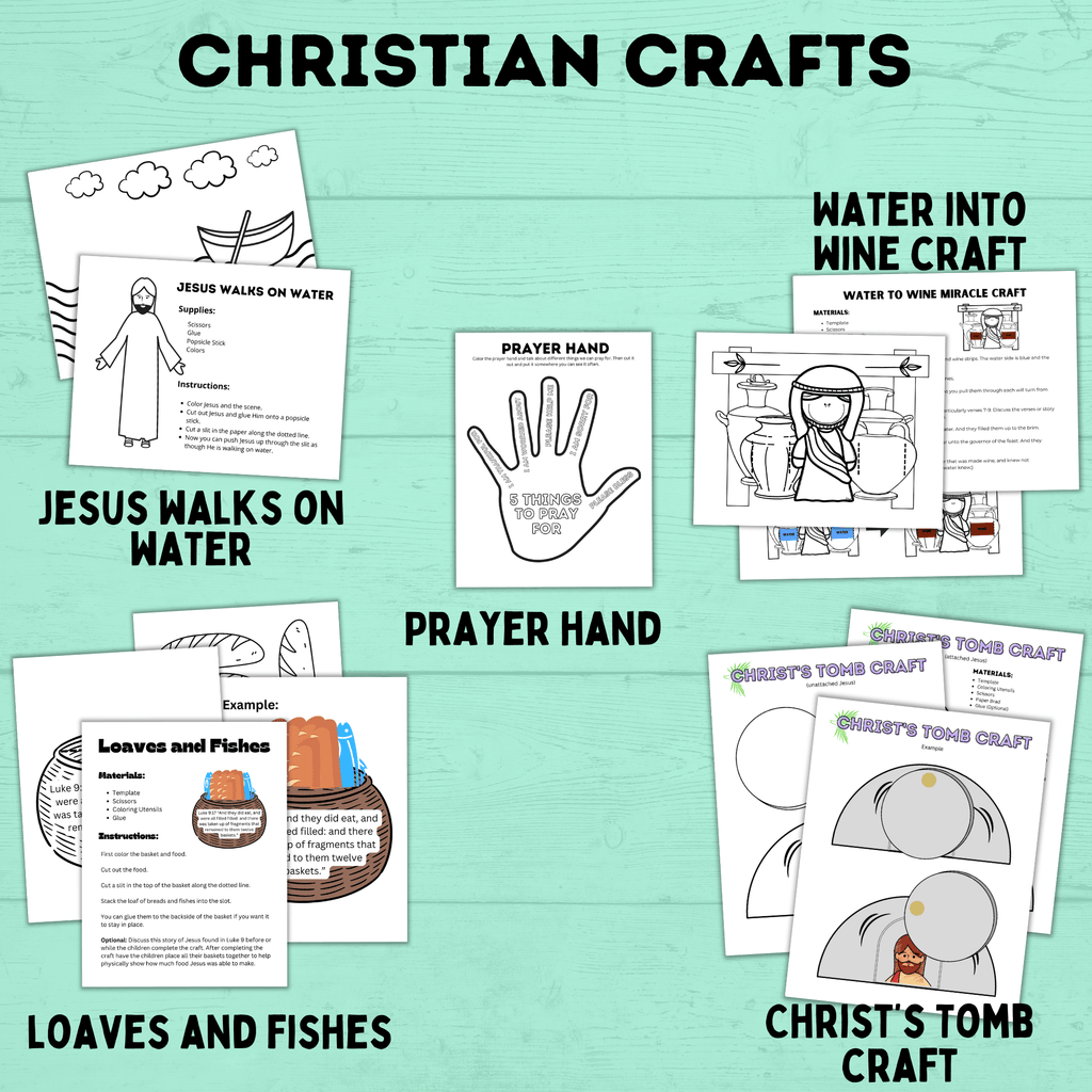 Ultimate Christ Printables Pack for Kids | Christ Printables | Christ Crafts | Prayer Crafts | Church Crafts | Sunday School | Christ