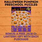 Pumpkin Halloween Puzzles for Preschoolers | Preschool Puzzles | Preschool Activities | Toddler Puzzles | Toddler Printable | Digital Puzzle