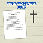 Children's and Teen Ministry Bible Scavenger Hunt, Sunday School Printable Digital Download Game, PDF