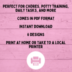 Unicorn Reward Chart for Kids | Sticker Chart for Kids | Toddler Chore Chart