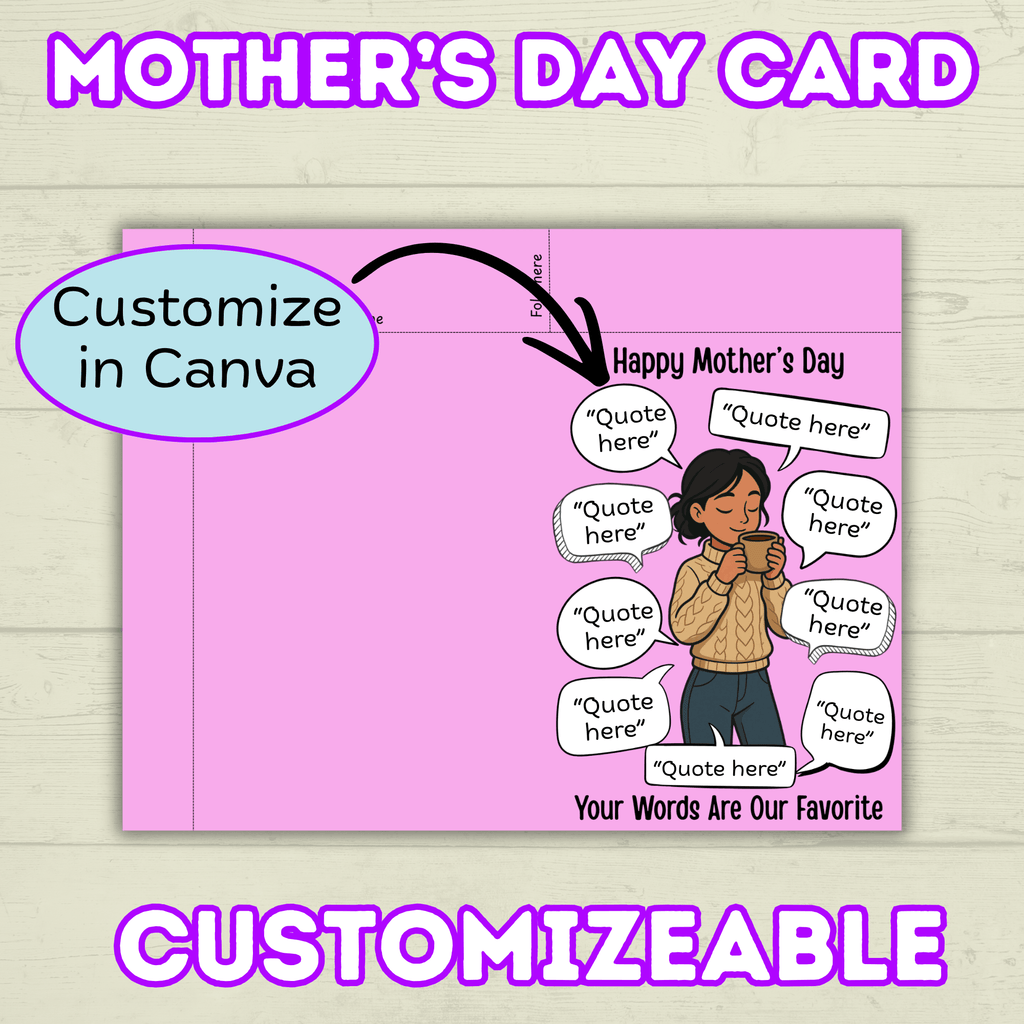 Funny Mother's Day Card, Mother Quote, Mom Quotes, What Mom Says, Humor Mom Card, Mom Gift, Family Card, Wife Card, Card from Siblings