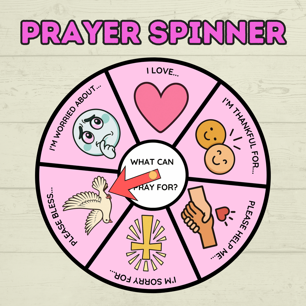 Prayer Spinner Craft, Prayer Craft, Kids Crafts, Sunday School Crafts, Christian Activity