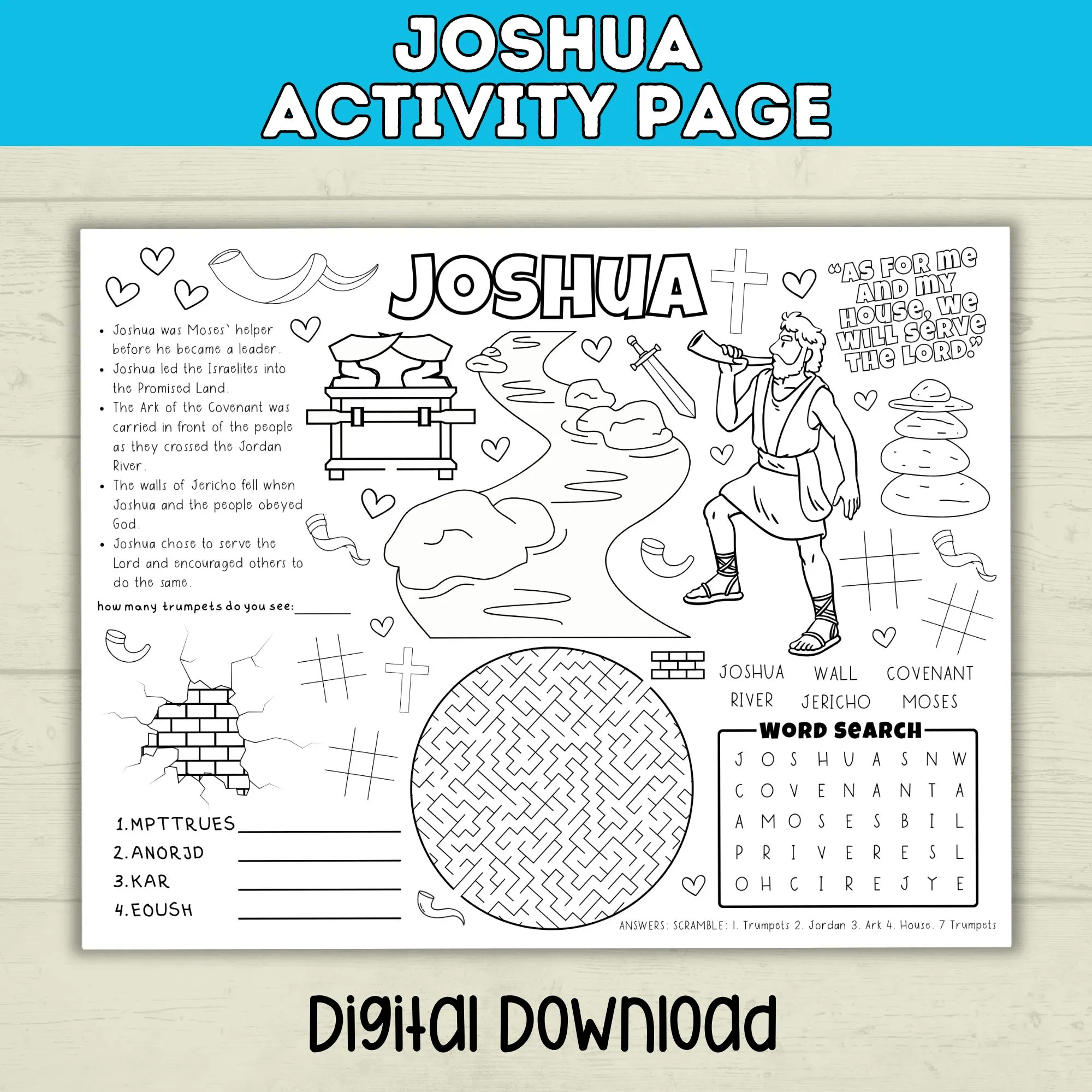 Moses Coloring Pages, Moses Activity Pack, Sunday School Activity, Bible Lesson, Old Testament, Genesis, Christian Craft, Moses and Exodus