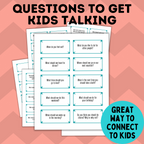 Questions for Kids to Get Them Talking | Kid's Question Cards | Bonding Questions for Kids