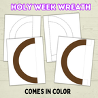 Holy Week Story Craft, Holy Week Wreath, Palm Sunday Bible Craft, Easter Week Craft, He is Risen, LDS Activities, Sunday School Craft