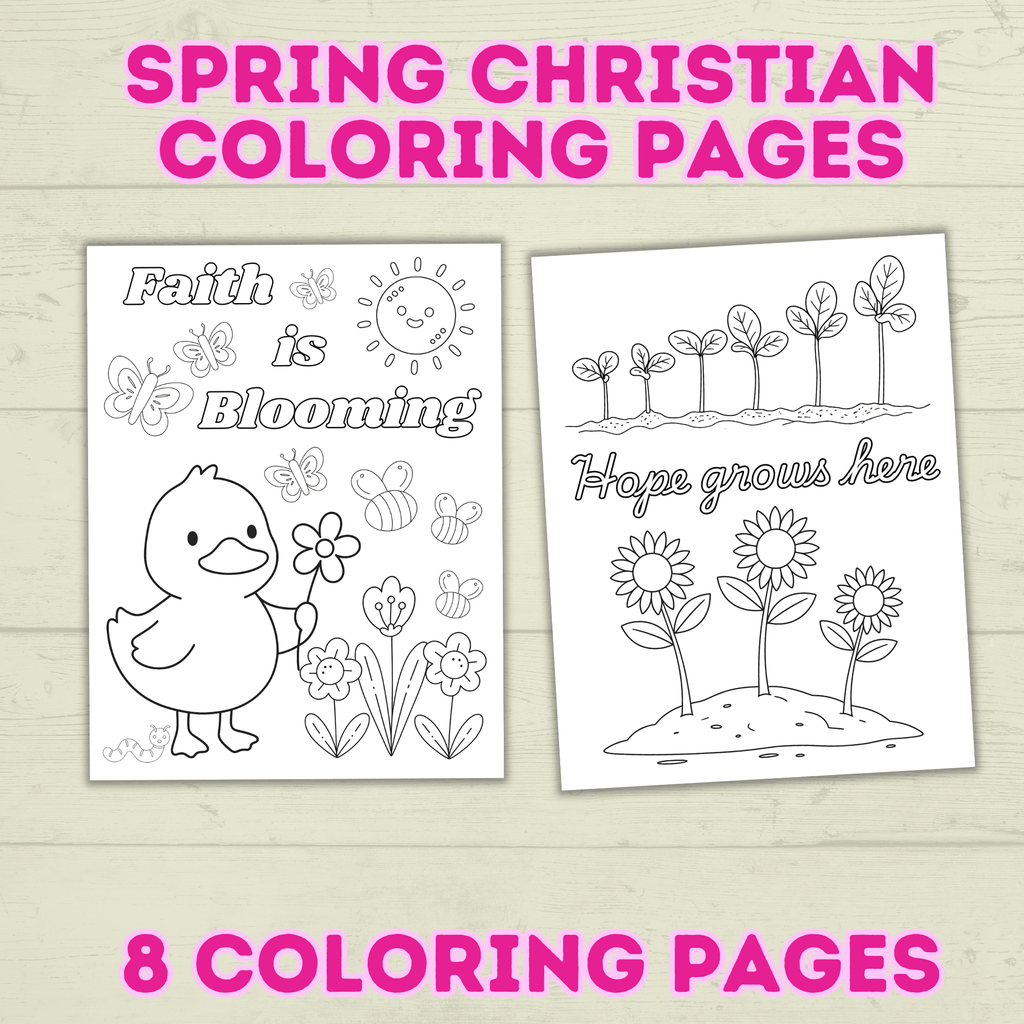 FREE Christian Spring Coloring Pages for Kids