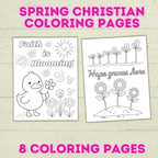 FREE Christian Spring Coloring Pages for Kids