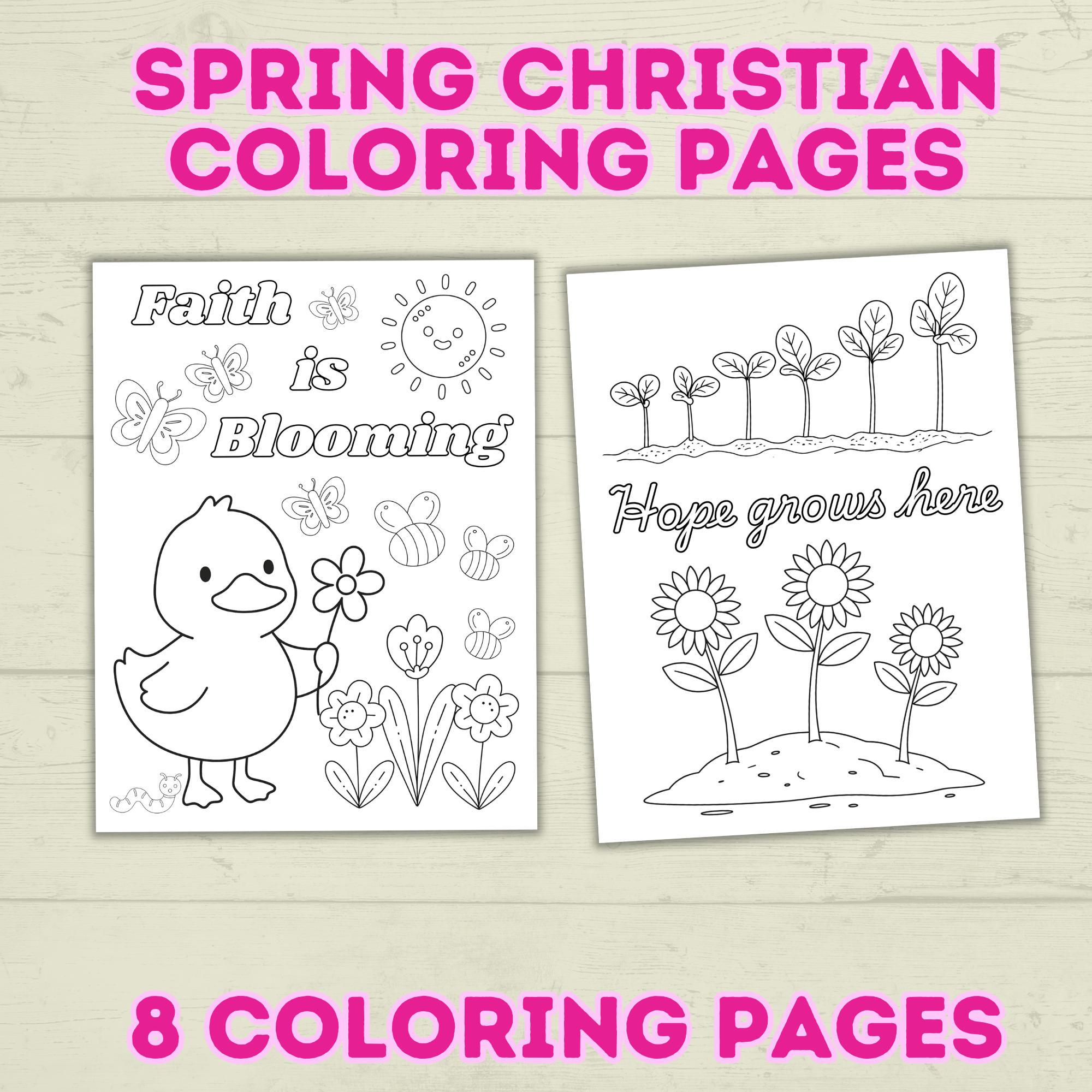 FREE Christian Spring Coloring Pages for Kids