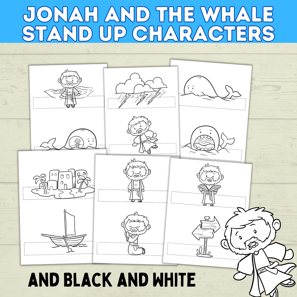 Jonah and the Whale, Biblical Characters Craft, Bible Story Lessons, Kids Ministry, Sunday