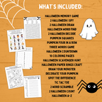 Halloween Activity Pack for Kids | Halloween Games | Halloween Activities | Kids Games | Party Games | Halloween Party | Printable Pack