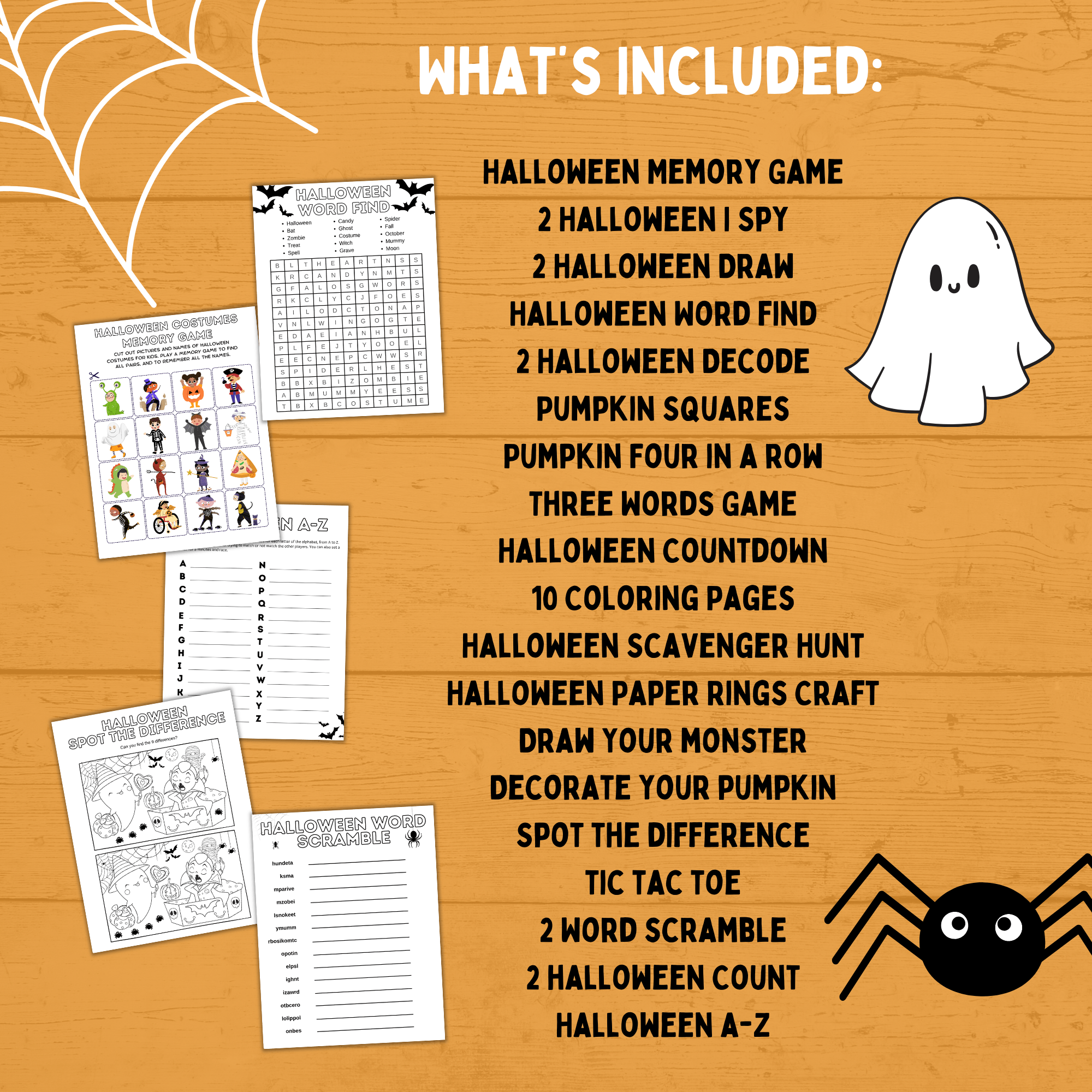 Halloween Activity Pack for Kids | Halloween Games | Halloween Activities | Kids Games | Party Games | Halloween Party | Printable Pack