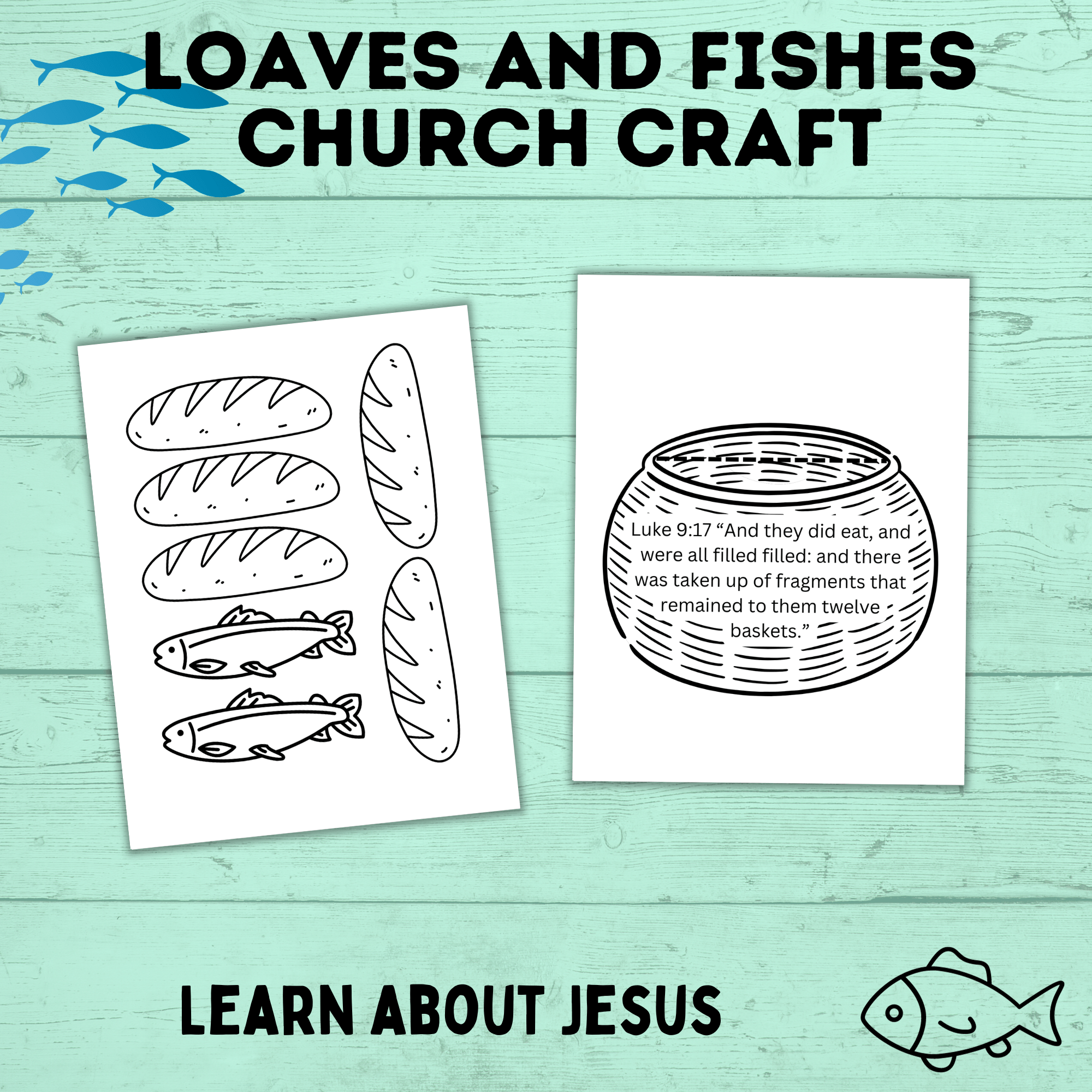 Loaves and Fishes Craft for Sunday School | Jesus Craft | Primary Craft | Sunday School Craft