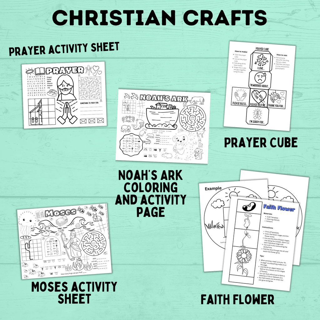 Ultimate Christ Printables Pack for Kids | Christ Printables | Christ Crafts | Prayer Crafts | Church Crafts | Sunday School | Christ