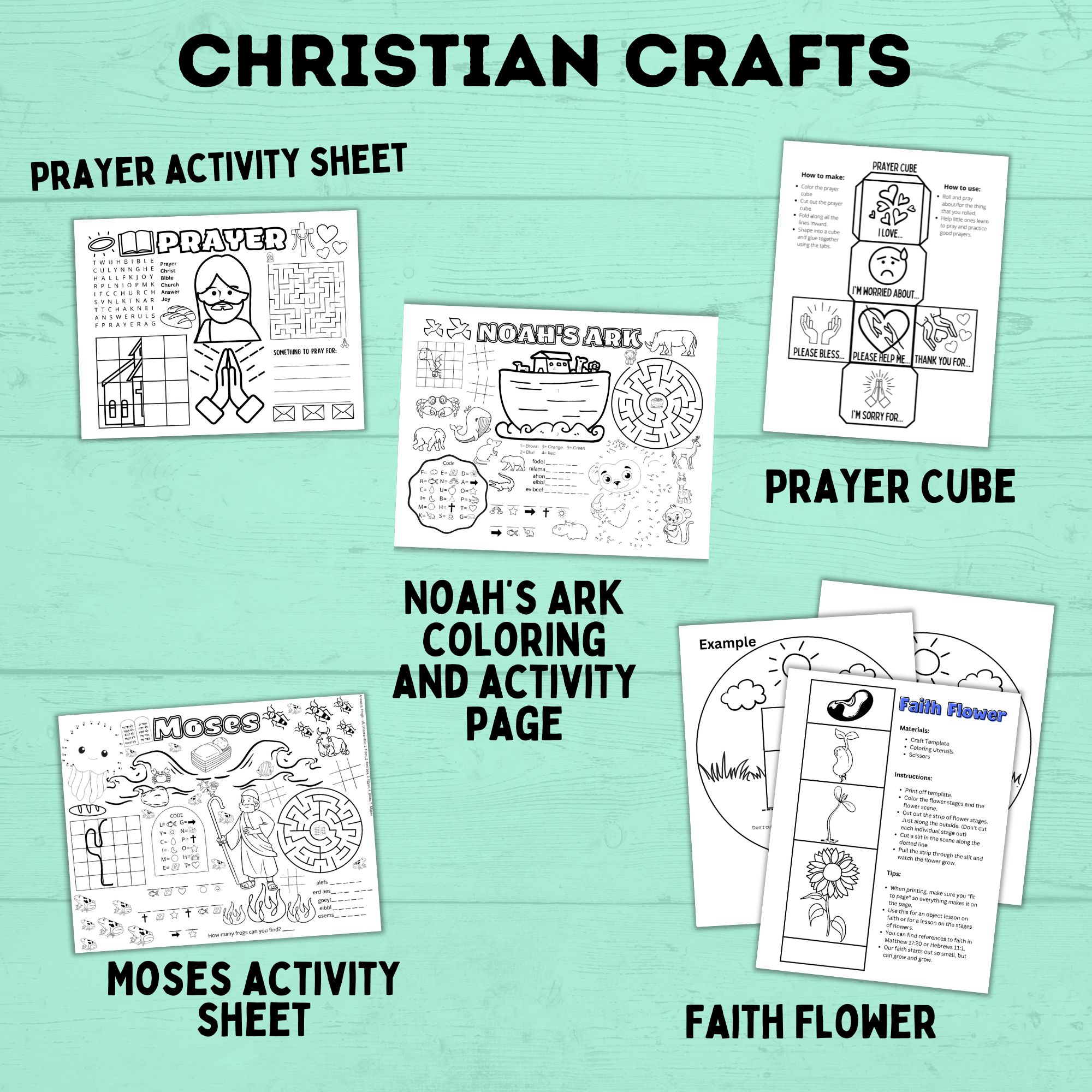 Ultimate Christ Printables Pack for Kids | Christ Printables | Christ Crafts | Prayer Crafts | Church Crafts | Sunday School | Christ