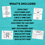 Sunday School Activities | Sunday School Crafts Bundle | Sunday School Lesson | Sunday School Printable | Bible Activities for Kids | VBS |