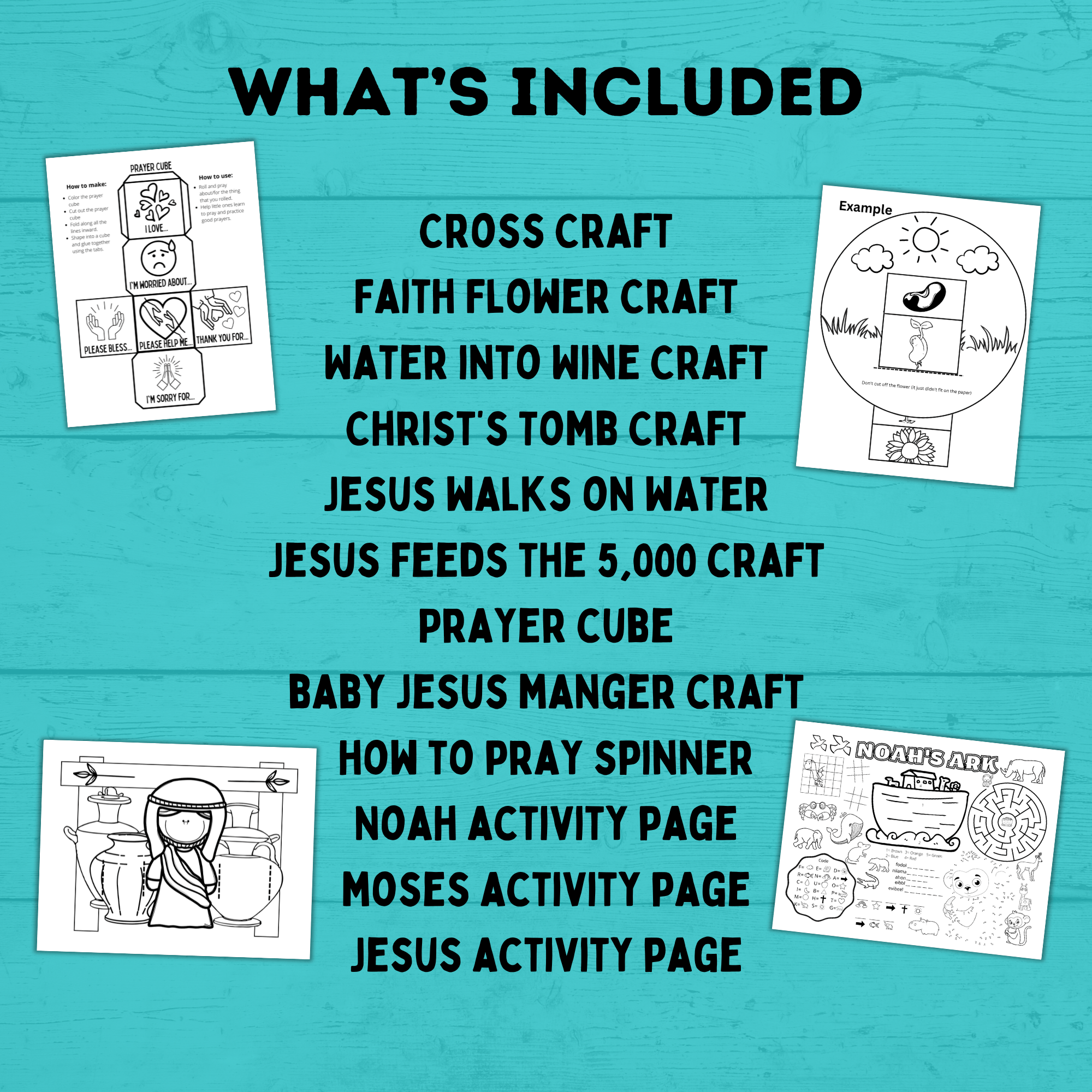 Sunday School Activities | Sunday School Crafts Bundle | Sunday School Lesson | Sunday School Printable | Bible Activities for Kids | VBS |
