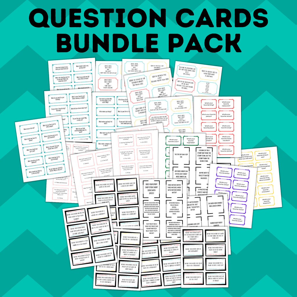 Fun Kid's Activity Cards Bundle