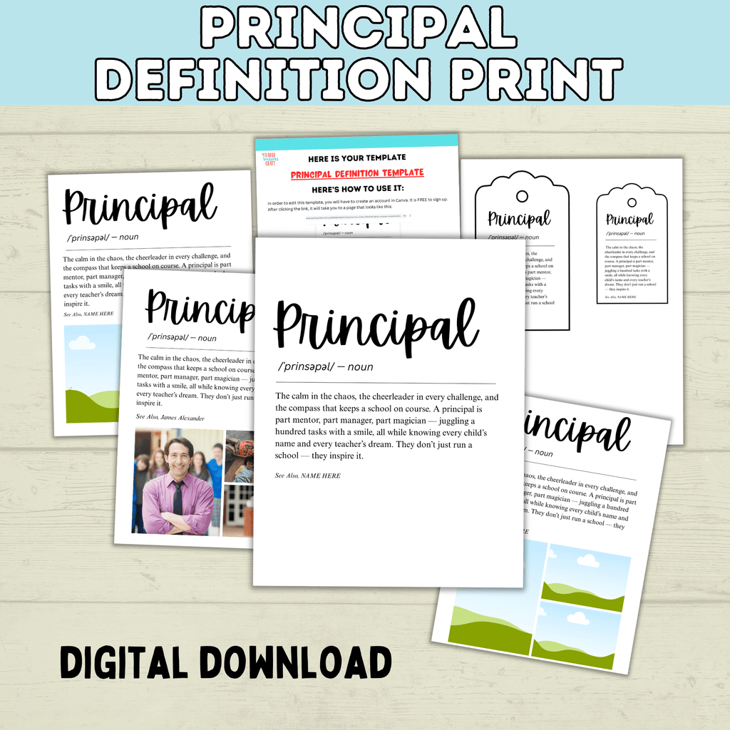Principal Gift | Principal Day | Principal Appreciation | Principal Office | Principal Card | School Principal | School Gift | Office Decor