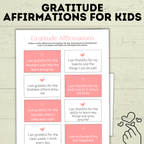 Gratitude Affirmation Cards for Kids | Gratitude Cards | Thankful Cards | Gratitude Prompts | Thanksgiving | Kids Activity | Kids Printable