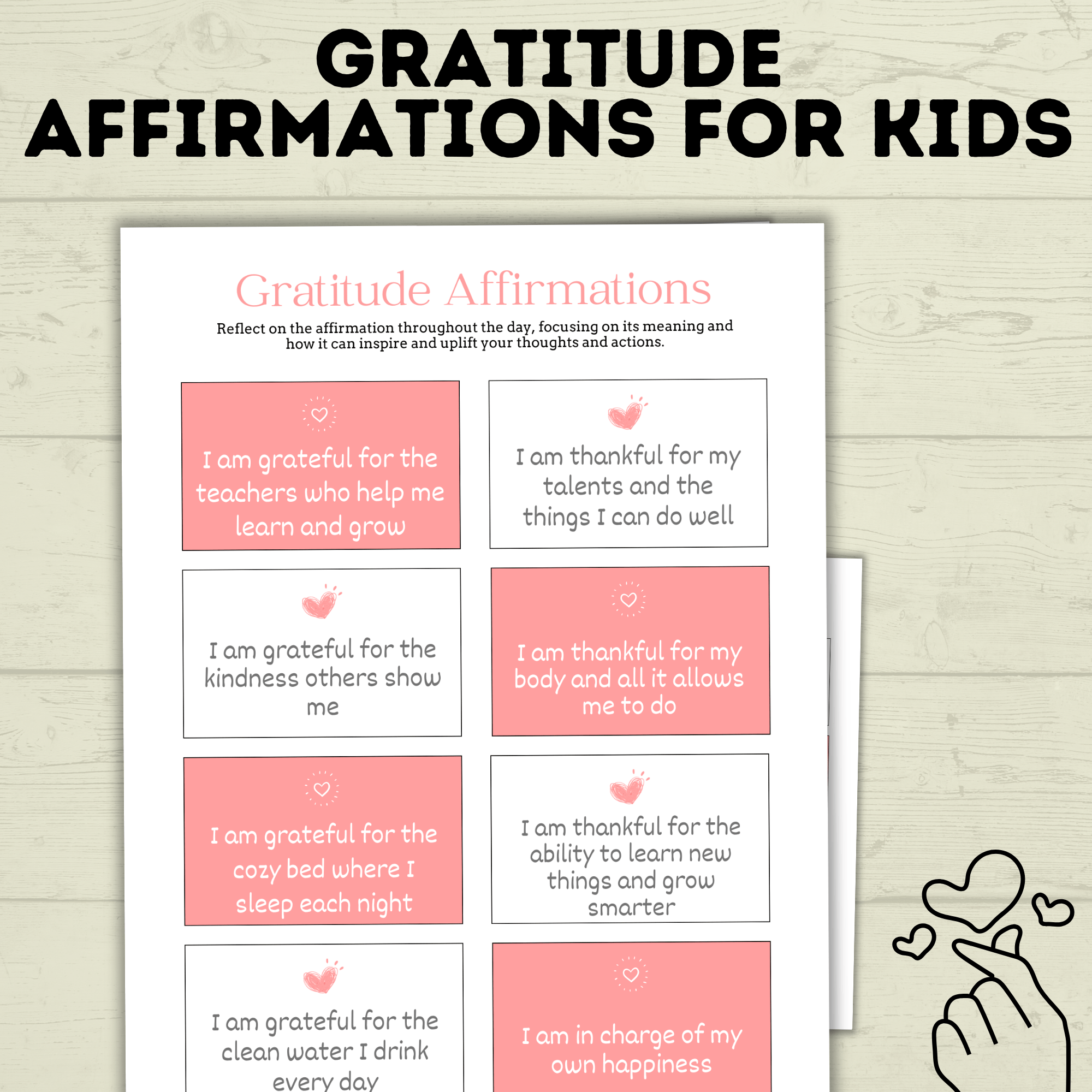 Gratitude Affirmation Cards for Kids | Gratitude Cards | Thankful Cards | Gratitude Prompts | Thanksgiving | Kids Activity | Kids Printable
