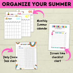 Summer Planner | Summer Schedule | Summer Activities | Summer Printable | Summer Fun | Chore Chart | Sample Schedule | Activity Ideas