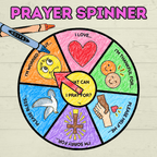 Prayer Spinner Craft, Prayer Craft, Kids Crafts, Sunday School Crafts, Christian Activity