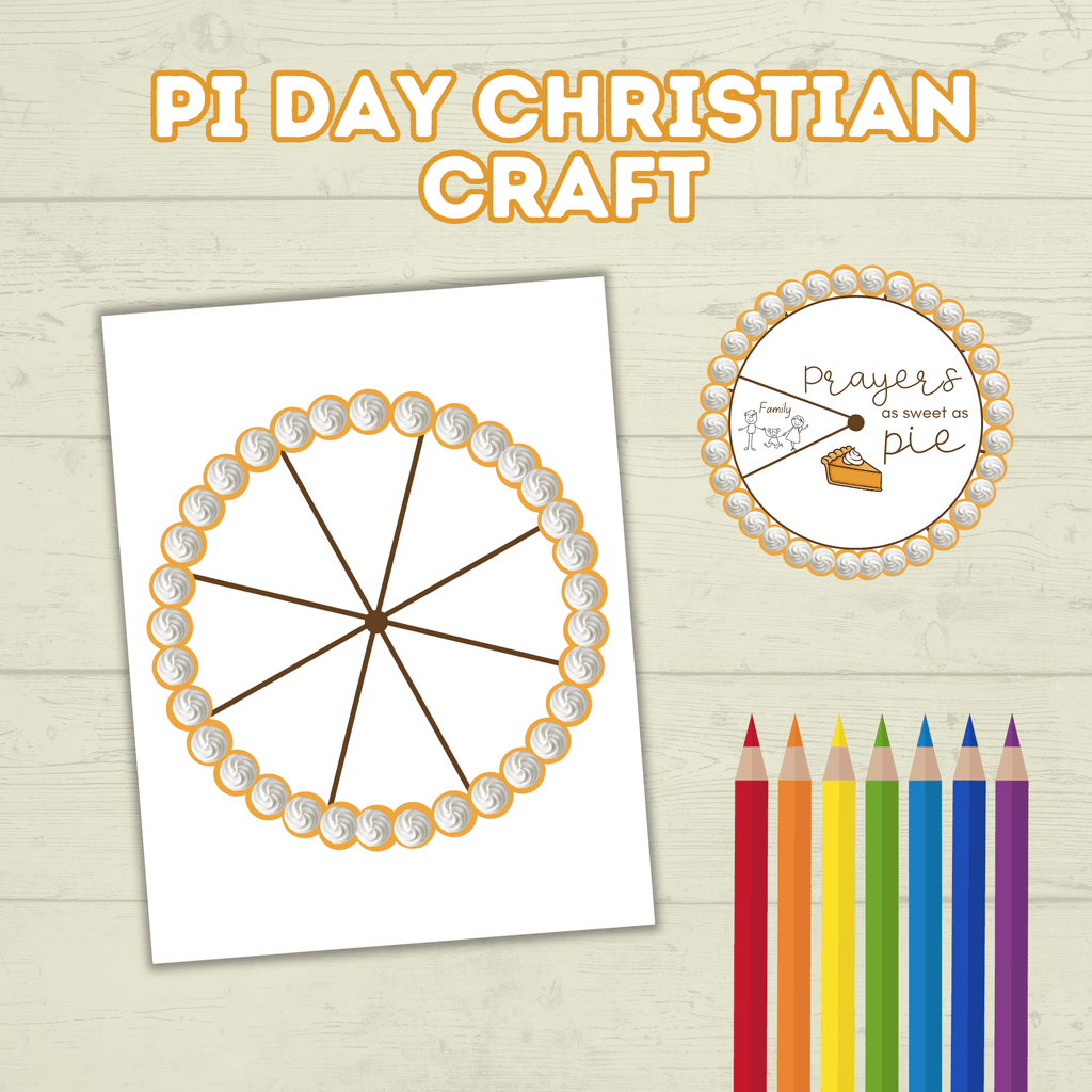 Pie Day Craft, Christian Craft, Bible Study, Sunday School Craft, Christ Craft, Pie Craft, Pie Day Activity, Children's Ministry, Spinner