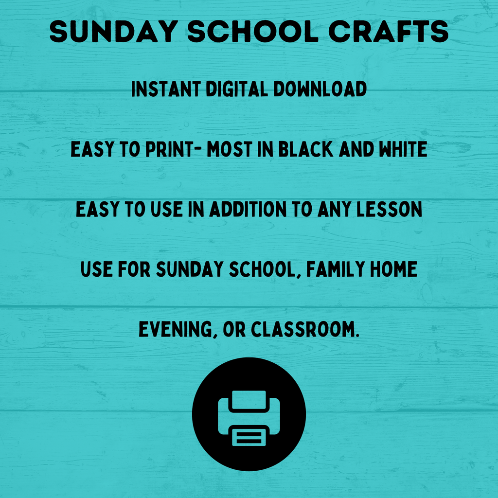 Sunday School Activities | Sunday School Crafts Bundle | Sunday School Lesson | Sunday School Printable | Bible Activities for Kids | VBS |