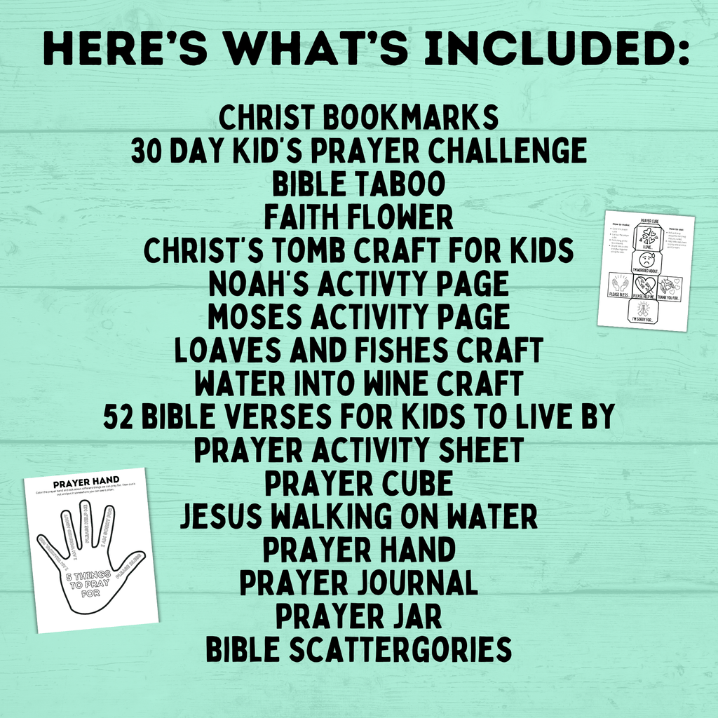Ultimate Christ Printables Pack for Kids | Christ Printables | Christ Crafts | Prayer Crafts | Church Crafts | Sunday School | Christ