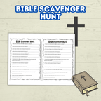 Children's and Teen Ministry Bible Scavenger Hunt, Sunday School Printable Digital Download Game, PDF
