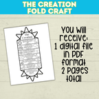 7 Days of Creation Bible Story Sunday School Craft for Kids, Old Testament