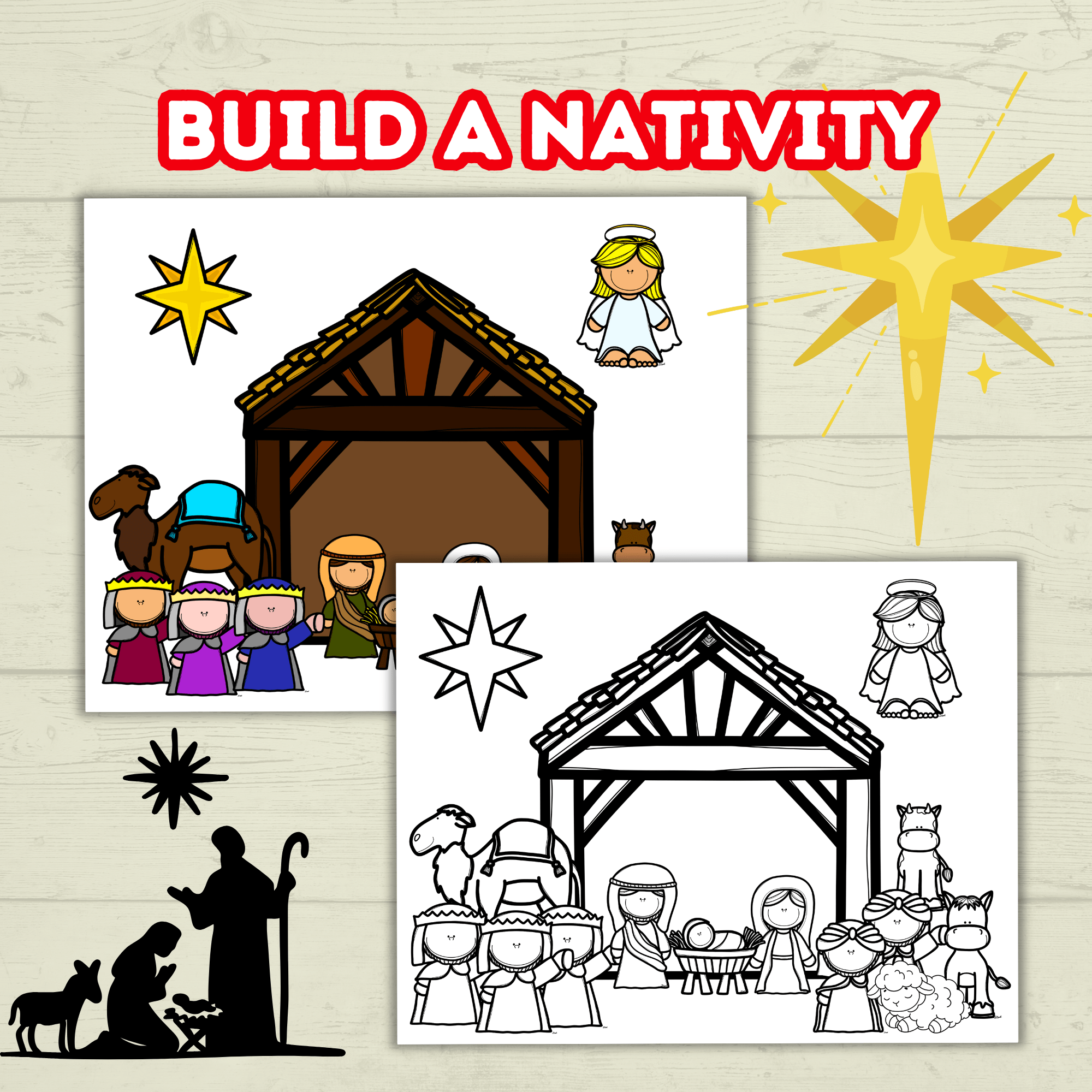 Build a Paper Christmas Nativity Scene Activity Printable for Kids
