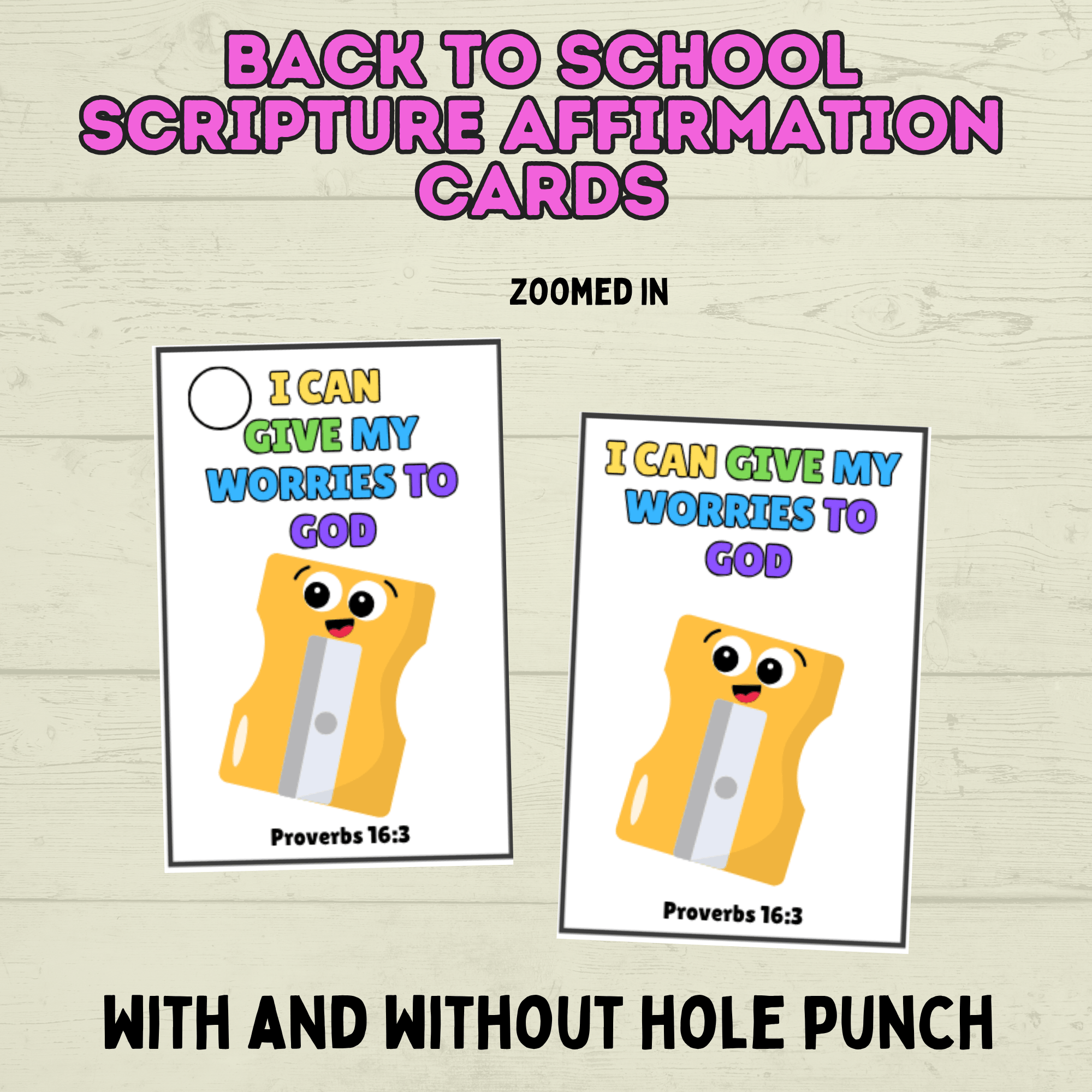 Back to School Affirmation Scripture Cards, Scripture Verse Cards, Christian Affirmations, Kids Prayer Cards