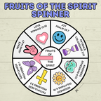 Fruits of the Spirit Craft, Spinner Craft, Sunday School Craft, Bible Craft, Bible Lesson, Christian Activity, Homeschool, Galations Lesson