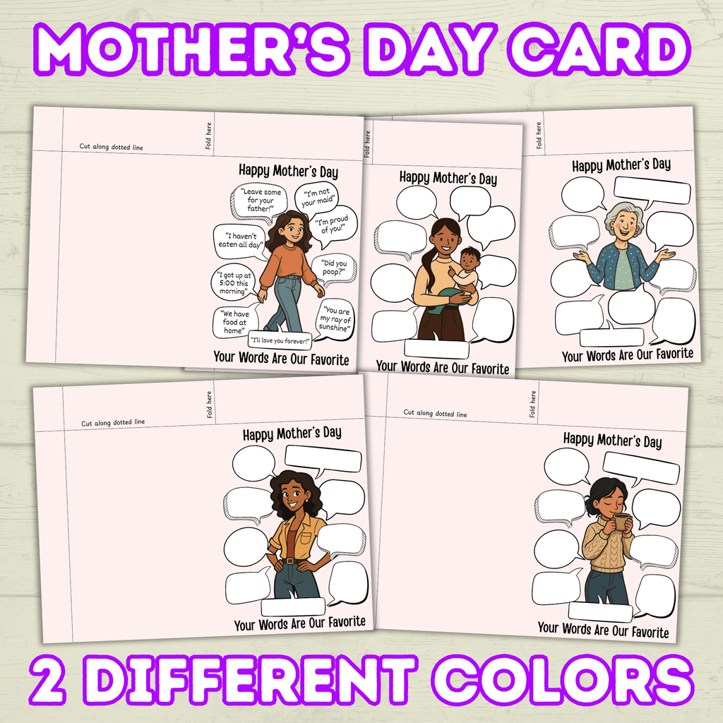 Funny Mother's Day Card, Mother Quote, Mom Quotes, What Mom Says, Humor Mom Card, Mom Gift, Family Card, Wife Card, Card from Siblings