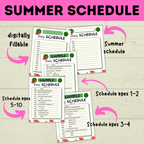 Summer Planner | Summer Schedule | Summer Activities | Summer Printable | Summer Fun | Chore Chart | Sample Schedule | Activity Ideas