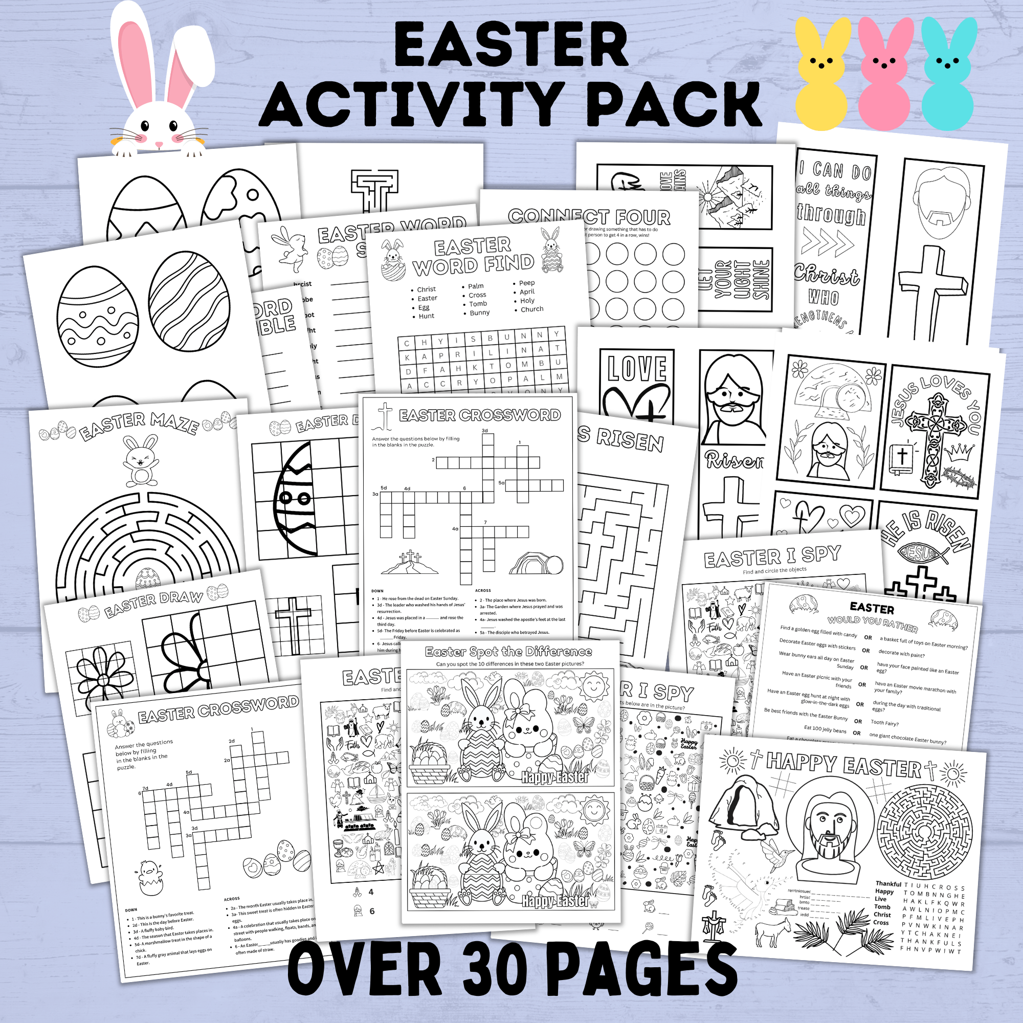 Easter Activity Pack for Kids | Easter Printables | Easter Activities | Easter Crafts | Easter fun pack for kids | Kids Activities | Kids