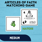 Articles of Faith Matching Game for Families | FHE Game | Articles of Faith Game | Match game for kids | Articles of Faith Printable