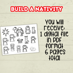 Build a Paper Christmas Nativity Scene Activity Printable for Kids