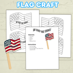 Patriotic Flag Craft for Kids, In God We Trust, USA Craft, American Flag Craft, Memorial Day Craft, 4th of July Craft, Veterans day Craft