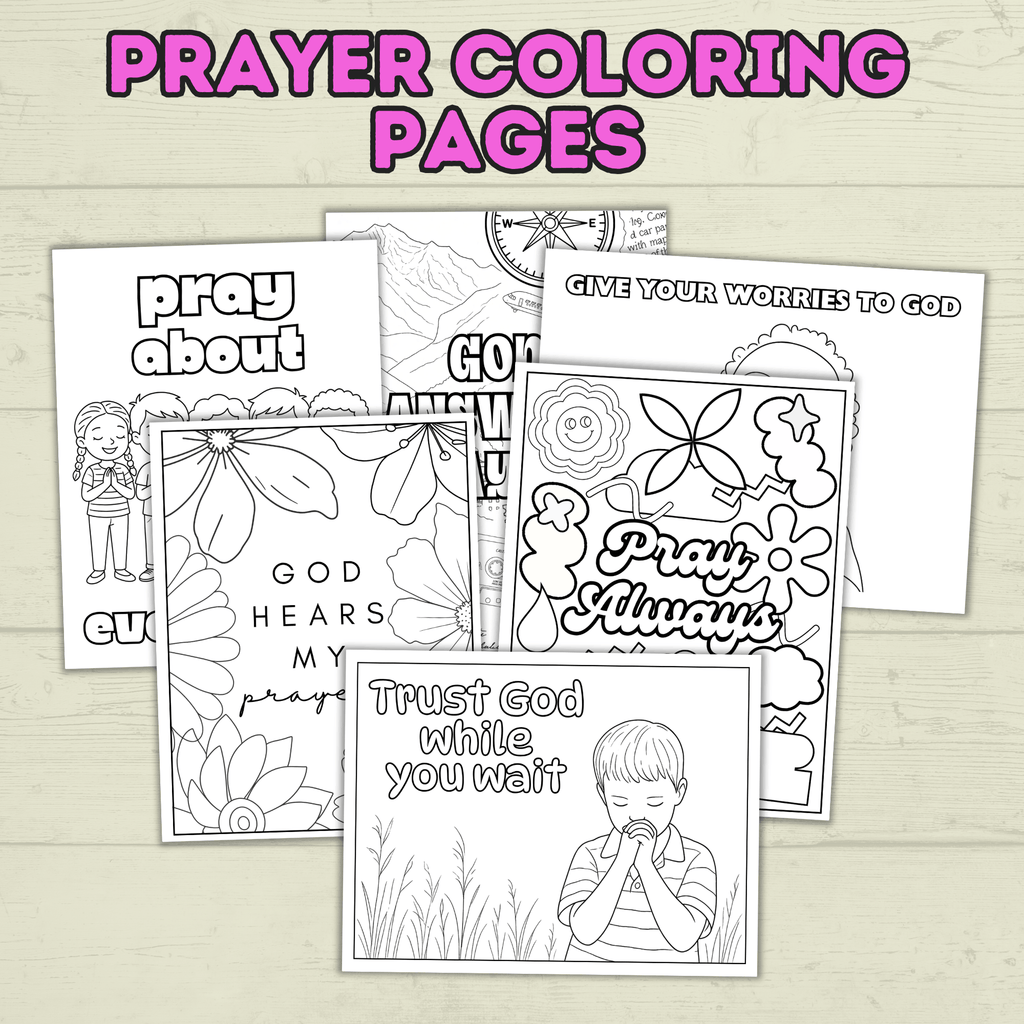 Free Prayer Coloring Pages for Kids for Sunday School