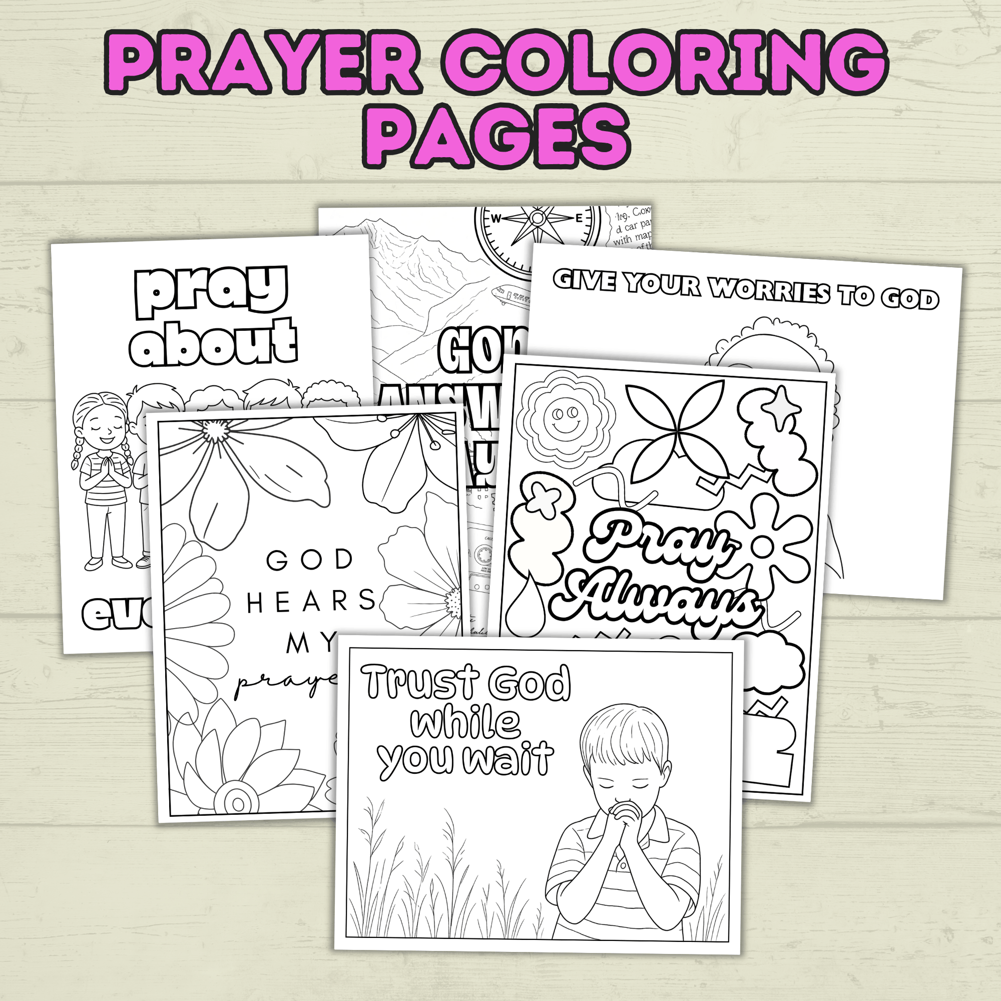 Free Prayer Coloring Pages for Kids for Sunday School
