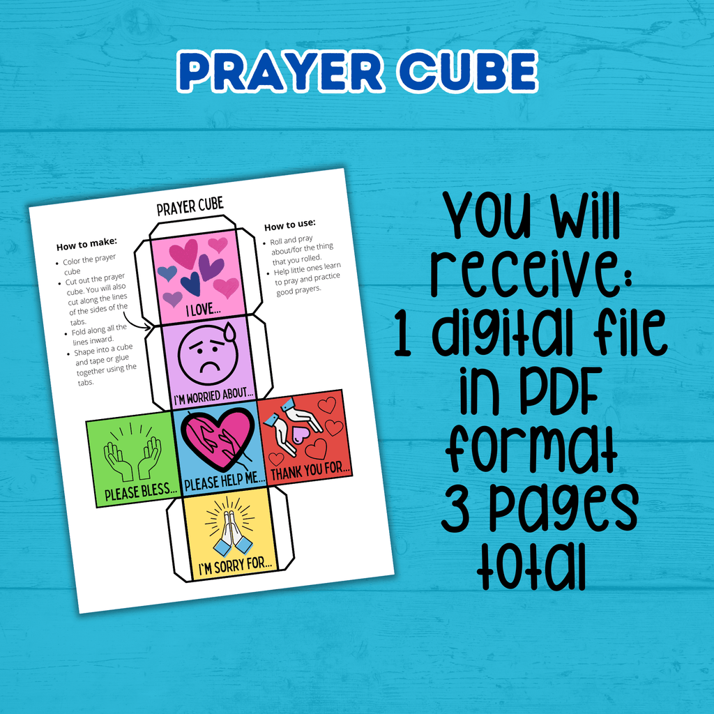Prayer Cube Craft | Prayer Activities | Kids Crafts