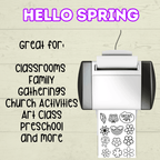 Hello Spring Wreath, Cut and Paste Craft, Paper Craft for Kids, Classroom Craft