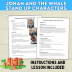 Jonah and the Whale, Biblical Characters Craft, Bible Story Lessons, Kids Ministry, Sunday